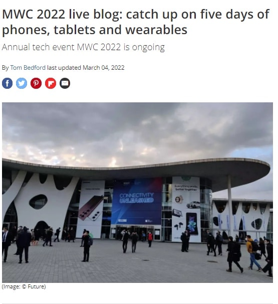 TechRadar’s live coverage of the Mobile World Congress 2022.